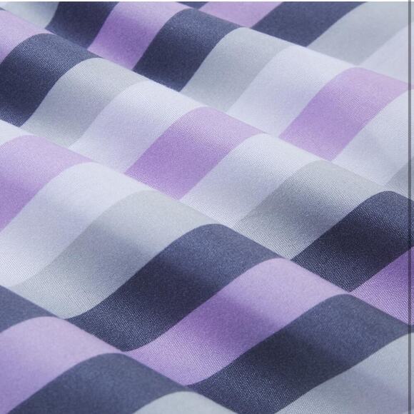 Soft Striped Fitted Sheets Set, Breathable, Deep Pocket, Modern 3-Piece King - Picture 3 of 7